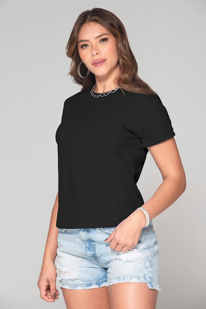 Camiseta Básica Manga Con Doblez Marca Trucco's