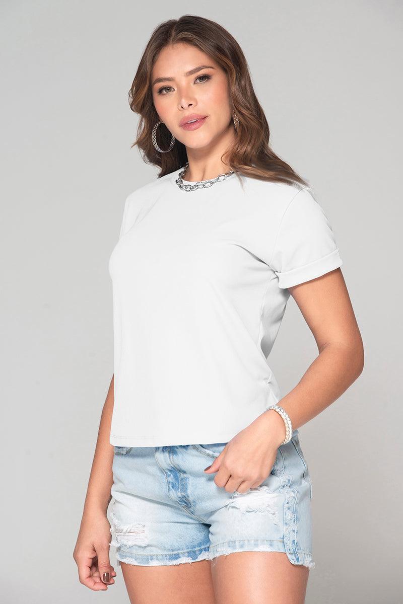 Camiseta Básica Manga Con Doblez Marca Trucco's