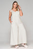 Enterizo Largo Wide Leg Tela Tencel Escote V de Anudar en Hombros Con Bolsillos Marca Trucco's