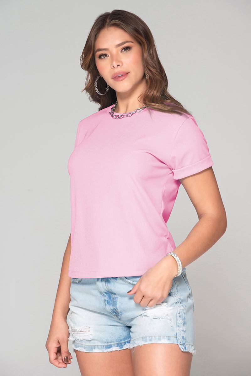 Camiseta Básica Manga Con Doblez Marca Trucco's