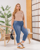 Jean Capri Tiro Alto Sesgo Lateral Marca Trucco´s Plus Size