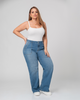 Jean Carpintero Wide Leg Tiro Alto Marca Trucco´s Plus Size