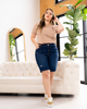 Short Tiro alto Con Desgaste Marca trucco´s Plus Size