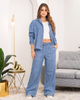 Pantalón Denim Tiro Alto Tipo Jogger Bota Recta Marca Trucco´s