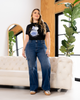 Jean Wide Leg Tiro Alto Bolsillos Cargo Laterales Marca Trucco´s Plus Size