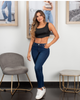 Jean Esencial Skinny Tiro Alto Color Azul Oscuro Marca Trucco's