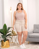 Bermuda Tiro Alto Pretina con Cinta de Anudar Marca Trucco´s Plus Size