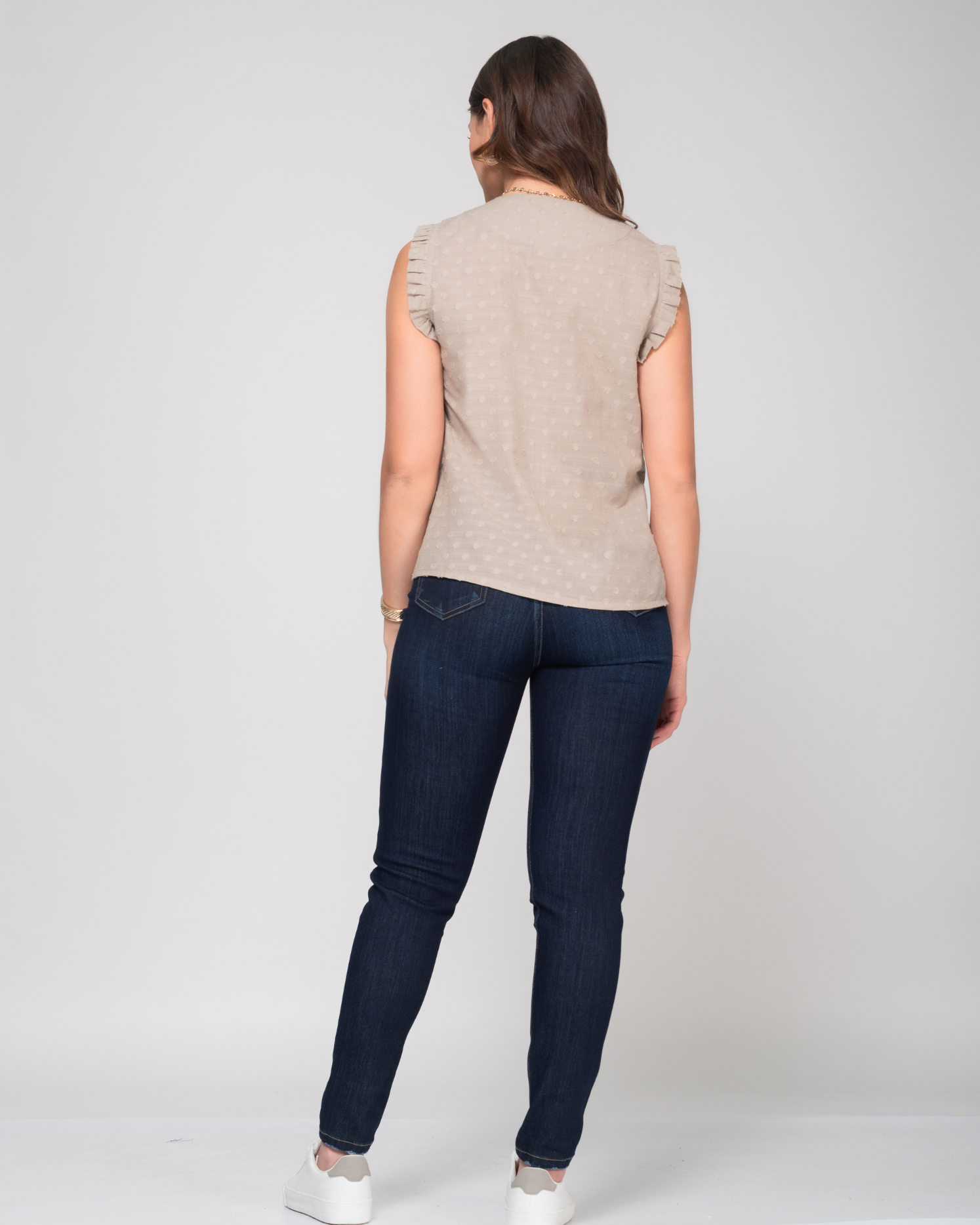 Blusa Manga Sisa Plisada Tela con Textura Marca Trucco´s