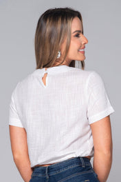 Blusa Manga Corta Ajustable en Cintura con Cordon Marca Trucco´s