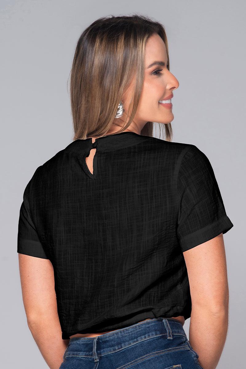 Blusa Manga Corta Ajustable en Cintura con Cordon Marca Trucco´s