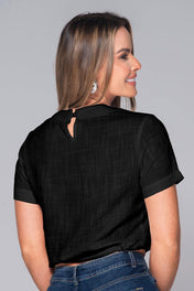 Blusa Manga Corta Ajustable en Cintura con Cordon Marca Trucco´s