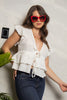 Blusa Manga Corta Sesgo a Tono Marca Trucco´s