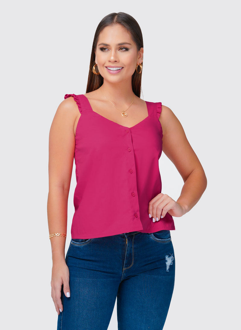 blusa femenina color fucsia