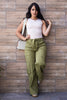 Pantalón Cargo Tiro Alto Costura Irregular Marca Trucco´s