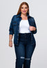Chaqueta Over Size con Bolsillos Tipo Cargo Marca Trucco's Plus Size