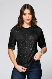 Camiseta Oversize Lentejuelas Marca Trucco´s