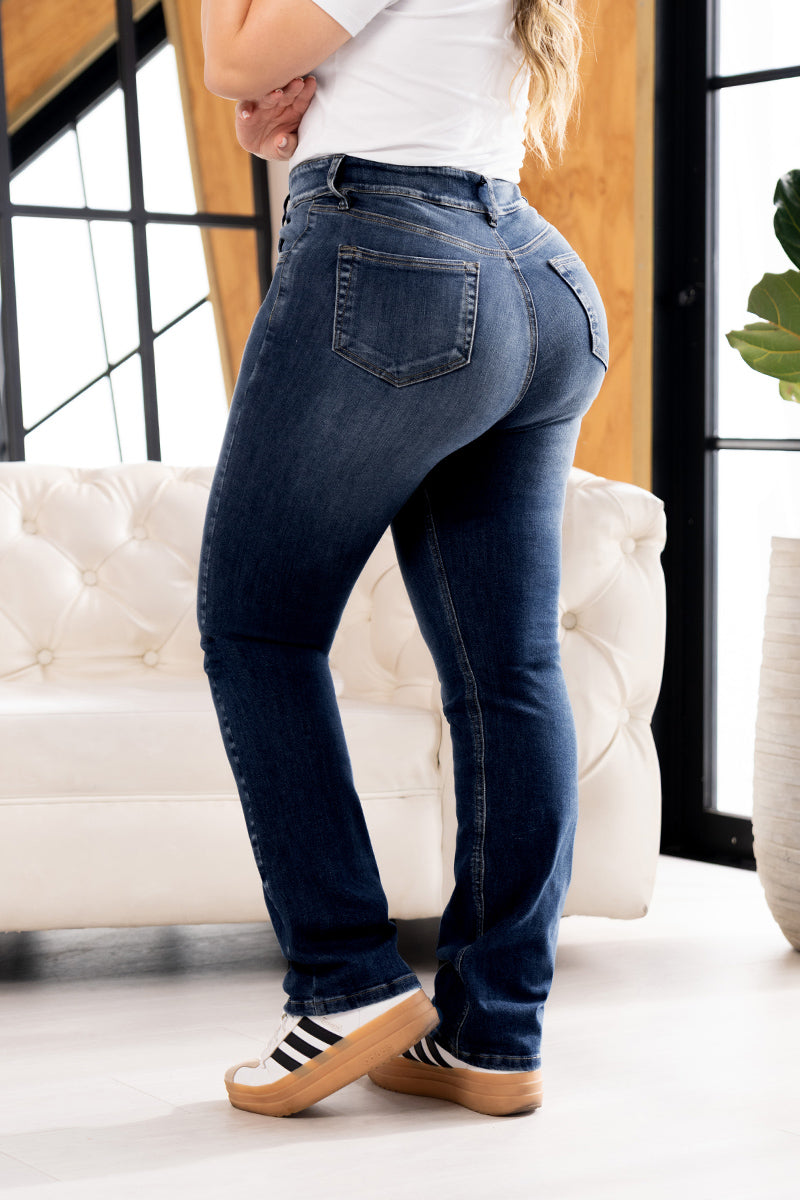 Jean Bota Recta Tiro Alto Talla única Exclusivo Marca Trucco´s Plus Size