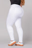 Jean Básico Skinny Tiro Alto Color Blanco Marca Trucco's Plus Size