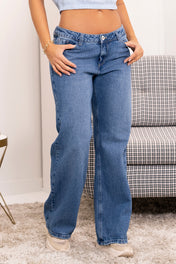 Jean Wide Leg Denim Descaderado Marca Trucco´s