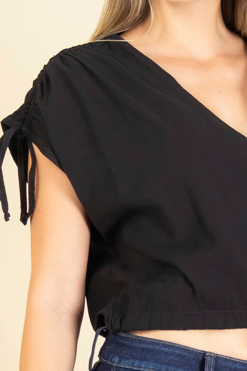 Blusa Manga Corta de Anudar Escote Cruzado Marca Trucco´s