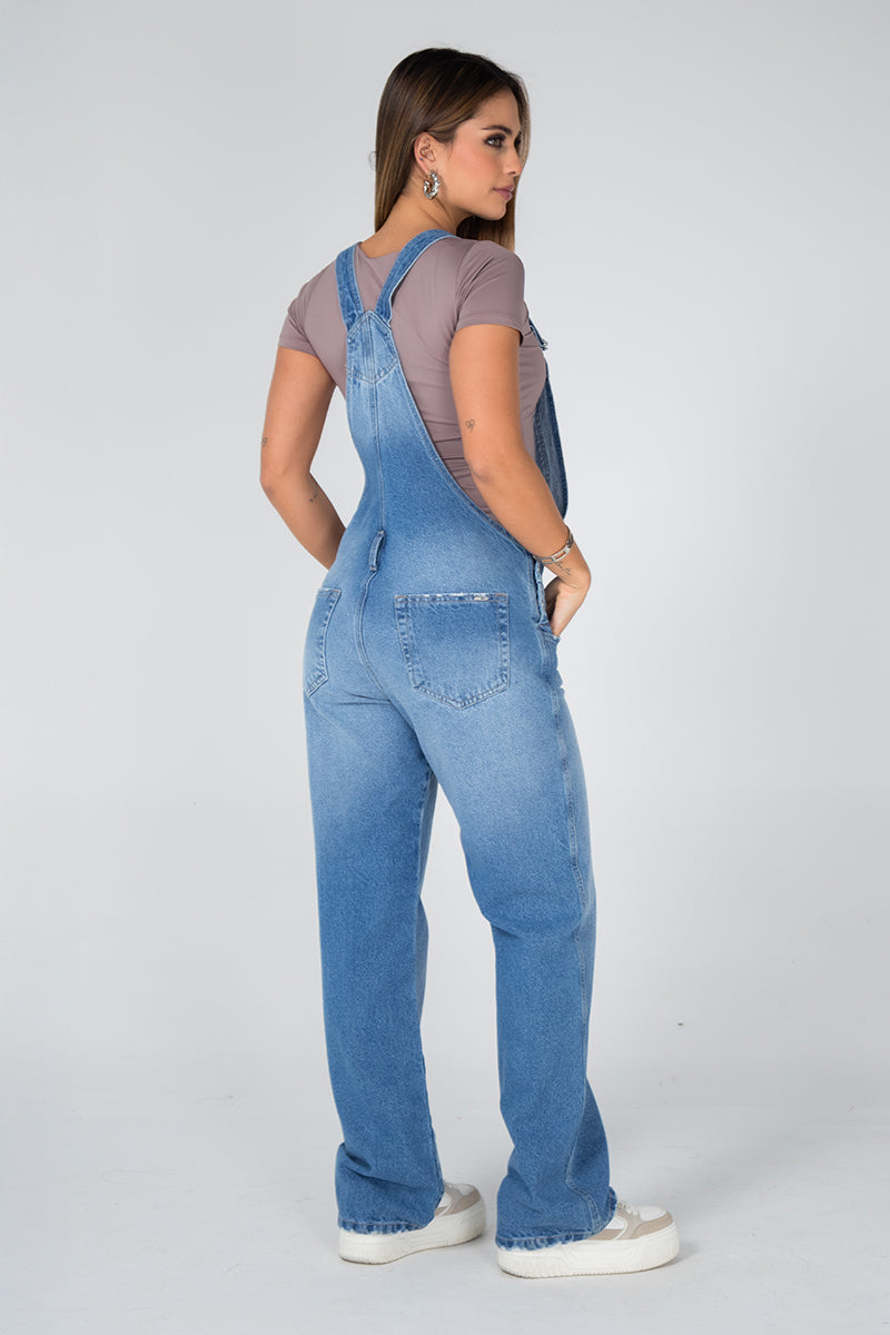 Overol Oversize Denim Bota Recta Marca Trucco´s