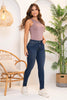 Jean Skinny Tiro Alto Pinzas Posteriores Efecto Levanta cola Marca Trucco´s
