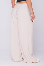 Pantalón Wide Leg Tiro Alto Presilla con Cinta Marca Trucco´s