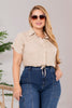 Blusa Manga Corta Con Textura Marca Trucco´s Plus Size