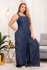 Enterizo Palazzo Tipo Cargo en Tencel Espalda Resortada Marca Trucco´s Plus Size
