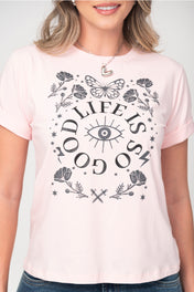 Camiseta Básica Estampado Good Life Marca Trucco´s