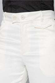Pantalón Wid Leg Tiro Alto Satinado Doble Botonadura en pretina Rayas Laterales en contraste Marca Trucco´s