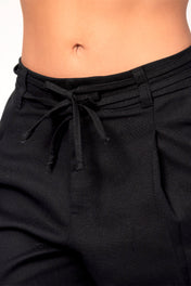Pantalón Wide Leg Tiro Alto Drapeado Pretina de Doble Pasador Marca Trucco´s