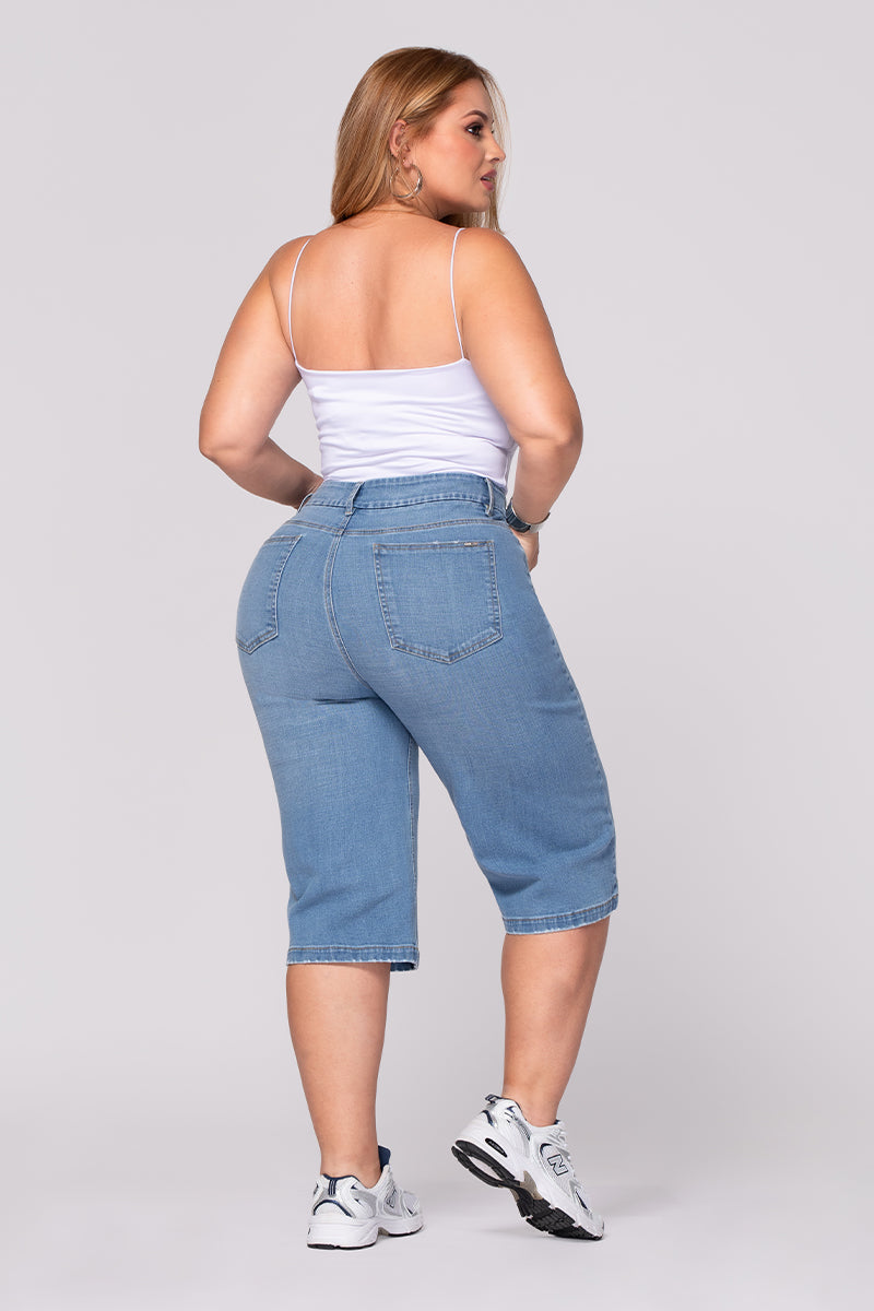 Bermuda Clásica Tiro Alto Marca TRucco´s Plus Size