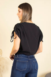 Blusa Manga Corta de Anudar Escote Cruzado Marca Trucco´s