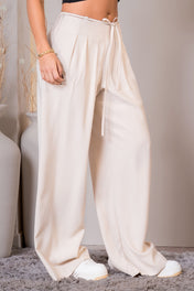 Pantalón Wide Leg Tiro Alto Presilla con Cinta Marca Trucco´s