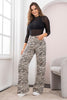 Jean Wide Leg Tiro Alto Animal Print Cebra Bota Semi Campana Marca Trucco´s