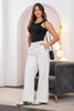 Pantalón Wide Leg Tiro Alto a Rayas con Bolsillos Frontales Marca Trucco´s