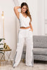 Set 2 Piezas Rayas Laterales Pantalón Wide Leg Cargo Chaleco Corto Marca Trucco´s
