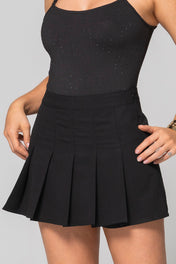 Falda Short Tiro Alto Con Pinzas y Pliegues Frontales Marca Trucco´s
