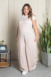 Overol Oversize Tipo Palazzo de Anudar en Hombros Marca Trucco´s Plus Size