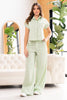 Set 2 Piezas Camisa Escote Posterior Pantalón Wide Leg Marca Trucco´s