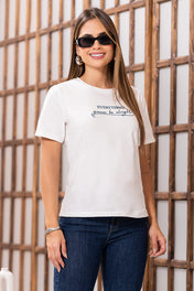 Camiseta Básica Estampado en Relieve Marca Trucco´s