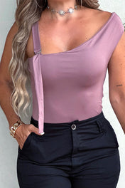 Blusa Escote Asimétrico Con Trabilla Marca Trucco´s