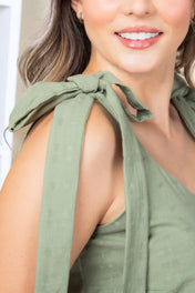 Blusa Manga Sisa Con Cinta de Anudar en Hombros Marca Trucco´s