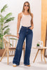 Jean Wide Leg Tiro Alto Costura Asimétrica Marca Trucco´s
