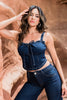 Blusa Corta de Tiras Corte Tipo Corset Marca Trucco´s