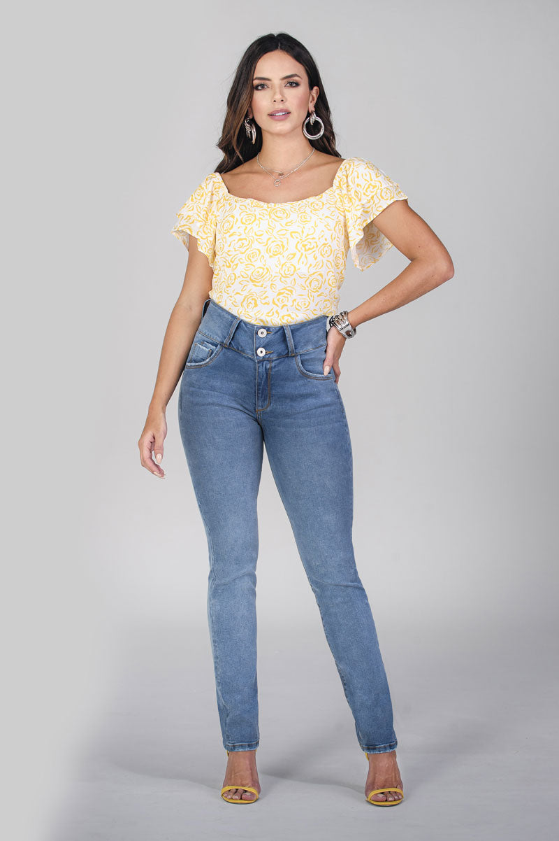jeans femeninos control de abdomen