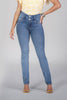 Jean Control Abdomen Dos Botones Color Azul Claro Marca Trucco's