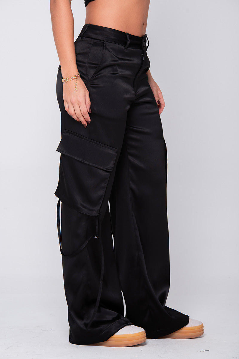 Pantalón cargo femenino tiro alto ajuste slim estilo urbano Marca Trucco´s