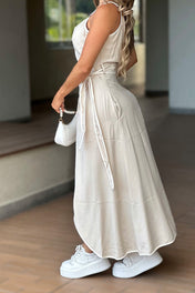 Vestido Midi Envolvente Satinado Marca Trucco´s